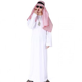 アラブ 王子 カンドゥーラ 石油王 大富豪 中東 コスプレ 衣装 仮装 ターバン付き