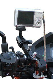 【SCGEHA】バイクカメラマウント カメラホルダー 自転車 ドライブレコーダーやナビの車載固定にも使えます ハンドルブラケット