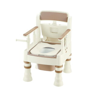 リッチェル ポータブルトイレ きらくMS型 普通便座 45601(フツツ)アイボリー