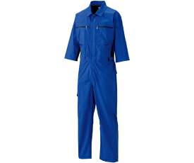 日の丸繊維 七分袖続服　（ポリエステル65％・綿35％）　ブルー　LL 1着