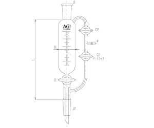 �����쏊 �Z�~�E�~�N���@�E�B�b�g�}�[�������@�K���X�R�b�N�@50mL�@185mm 1�� 3670-50-1M
