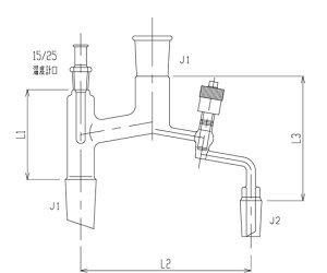 �����쏊 �O���[�X���X�o���u�t�ȈՕ�����@���^��O���[�X���X�o���u�@PTFE�@29/42�@24/40 1�� 3530-5L4L-V