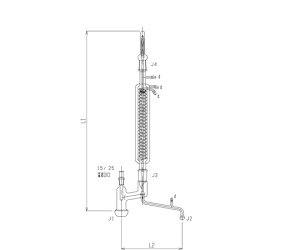 旭製作所 K型自動還流器(冷却器二重管タイプ) 28/12 29/42 1個 3544-JE-D