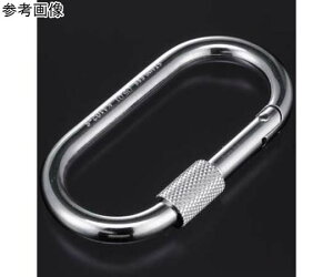 ふじわら カラビナKA102 ステンレス ダブルストッパー付 環付き 10mm 1個 KA102W-S