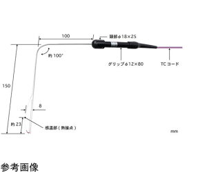 �����v�� �p�C�v���ʃ^�C�v���x�Z���T Model 305 -50�`220�� K�^�C�v ��100° 1�{ 305K-TC1-ASP