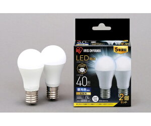 アイリスオーヤマ LED電球E17広配光40形相当昼光 LDA4D-G-E17-4T62P(2コ