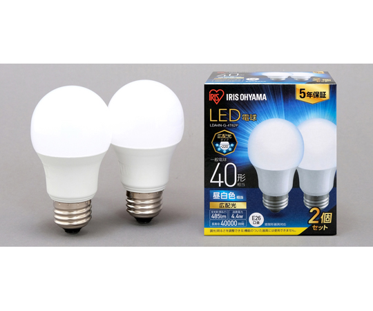激安通販新作アイリスオーヤマ LED電球 E26 広配光2P 昼白色 40形（485lm） 1個 LDA4N-G-4T62P