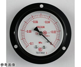 長野計器 普通形圧力計（Φ60） 真空計（負圧計） 埋込形D枠（取付穴） -0.1〜0MPa 1個 AA15-221