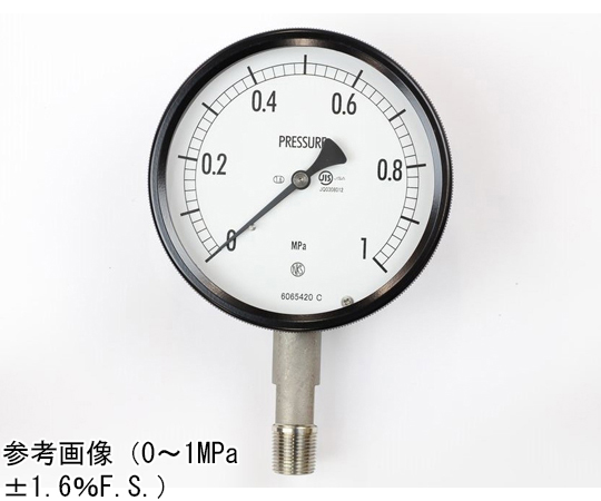 長野計器 密閉型圧力計（100Φ） 立形A枠 -0.1～1MPa 1個 BE10-183のサムネイル