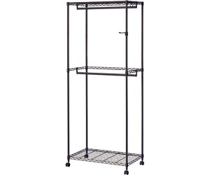 アイリスオーヤマ カラーメタルワードローブ2段タイプ CMW2-75182(ブラウン)