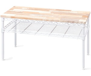 アイリスオーヤマ カラーメタルラック テーブル CMM-T76362(ホワイト)