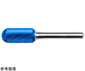 HARDY 超硬ロータリーバー ブルーコーティングC型 円筒（先丸刃） ダブルカット 12×70mm 1本 TCC 122506 C7 EC