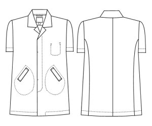 ナガイレーベン 男子食品衣半袖 LL 1枚 NP202