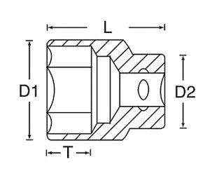 SIGNET ソケット(6角棒) 1/2DR 10mm 1個 13310