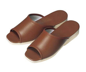 江部松商事 スリッパ(白厚底)前開き S-306 L ブラウン(013) 1足 7623900