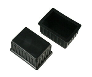 ハイロジック 脚キャップ 54×39×26mm 黒 1パック(2個入) A-081