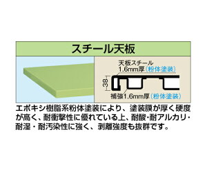 サカエ 重量用天板 38t スチール天板 1枚 W-1580STC