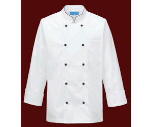 KAZEN コックコート 黒 LL 1枚 602-75 LL