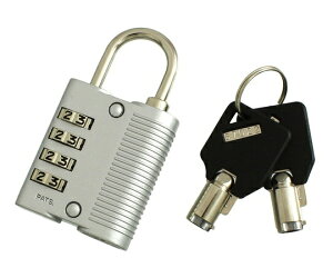 ハイロジック 鍵付4段文字合せ錠35mm 2本キー 1個 G226