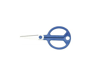 ライオン事務器 ステンレスはさみ 青 1丁 AH-150