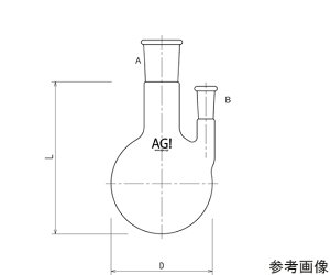 �����쏊 ��c���t���X�R�@���ǐ����^�C�v�@500mL�@24/40�E15/35 1�� 3116-500-4L2L