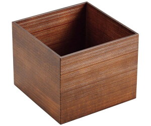 江部松商事 木製 千筋キューブ 茶 200×200×160mm 1個 1654500
