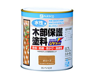 カンペハピオ(KANSAI) 水性木部保護塗料 オリーブ 0.7L 1個 617653561007