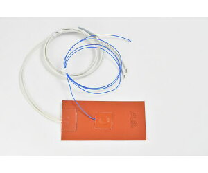 ThreeHigh シリコンラバーヒーター 【両面テープ付き、熱電対1m、リード線延長1m】 100V 90W 75mm×150mm 1枚 SR100-90-75-150-P-K1