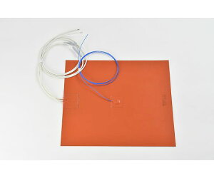 ThreeHigh シリコンラバーヒーター 【両面テープ付き、熱電対1m、リード線延長1m】 100V 600W 250mm×300mm 1枚 SR100-600-250-300-P-K1