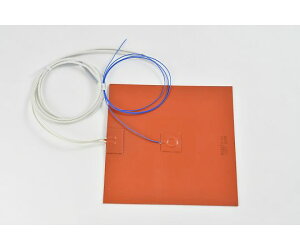ThreeHigh シリコンラバーヒーター 【両面テープ付き、熱電対3m、リード線延長3m】 100V 320W 200mm×200mm 1枚 SR100-320-200-200-P-K3