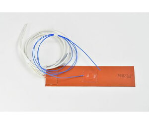 ThreeHigh シリコンラバーヒーター 【両面テープ付き、熱電対10m、リード線延長10m】 100V 80W 50mm×200mm 1枚 SR100-80-50-200-P-K10