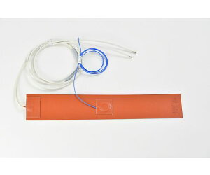 ThreeHigh シリコンラバーヒーター 【両面テープ付き、熱電対10m、リード線延長10m】 100V 120W 50mm×300mm 1枚 SR100-120-50-300-P-K10