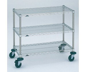 エレクター ステンレスエレクター・カート ミニカート φ100mm W605×D613×H815mm SUS ABS樹脂製テーパータイプ 1台 NSMCDS