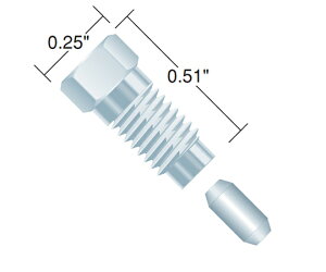 IDEX �X�e�����X�i�b�g&�t�F���� �@10-32 �@for�@1/16�@OD�@tubing(10pk) 1�Z�b�g(10��) UH-196X