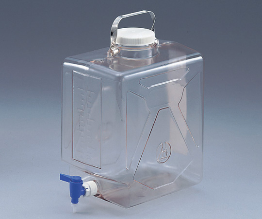 ナルゲン透明活栓付角型瓶２３２２ ２０Ｌ 【アズワン】 自由研究・実験器具