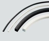 【アズワン】 クロロプレンゴム紐角-黒-15×15 長さ1m単位