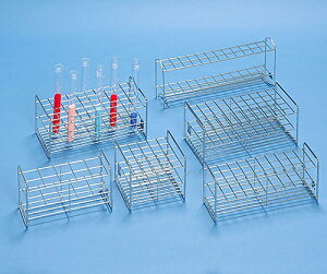 三和化研工業 ステンレス製試験管立 φ10mm×50本立 SS10-50 1個