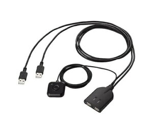 �G���R�� �p�\�R���ؑ֊� �L�[�{�[�h�E�}�E�X�p �茳�X�C�b�`�t �u���b�N KM-A22BBK 1�p�b�N