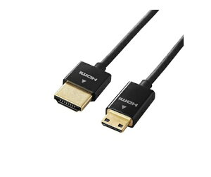 GR HDMIP[u C[TlbgΉ X[p[X mini 2.0m ubN DH-HD14SSM20BK 1pbN