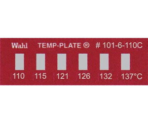 Wahl instruments テンプ・プレート 29mm×10mm 6点表示 10枚入 101-6-110 1ケース(10枚入)