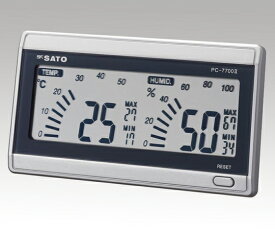 佐藤計量器製作所 デジタル温湿度計＋校正成績書 1式 PC-7700