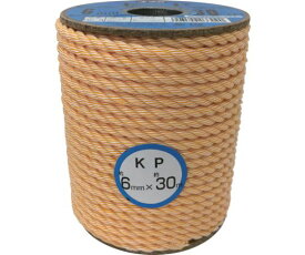 ユタカメイク ロープ　KPロープボビン巻　6φ×30m 1巻 RK-4
