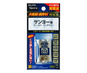 ELPA ��e�ʒ������[�d�r 3.6V 800mAh TSA-014 1��