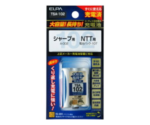ELPA ��e�ʒ������[�d�r 3.6V 800mAh TSA-102 1��