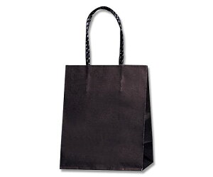 シモジマ 手提げ紙袋 スムースバッグ 黒無地 25枚 003155901 1袋(25枚入)