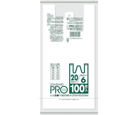 日本サニパック レジ袋乳白 （東日本6号/西日本20号） YS1H-W 1袋(100枚入)