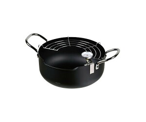 パール金属 メイドインジャパン 鉄製注ぎやすい温度計付天ぷら鍋 22cm HB-1893 1個