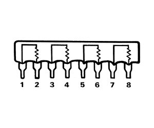 Bourns�@Inc. �l�b�g���[�N��R��@220���@�f�q���@4 4608X-102-221LF 1��(25��)