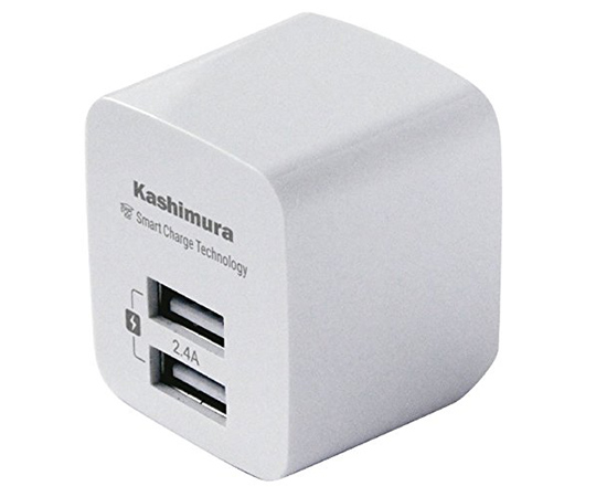 カシムラ AC充電器　2.4A　USB2P AJ-549 1個