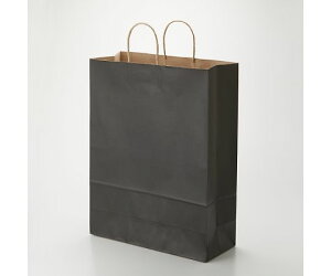 HEIKO 手提げ紙袋 25チャームバッグ カスタム判 未晒 黒C 50枚 1パック(50枚入) 003283004